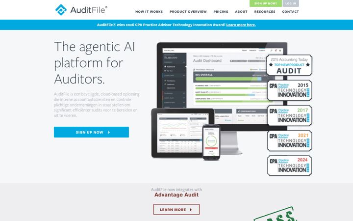 Captura de pantalla de auditfile.nl