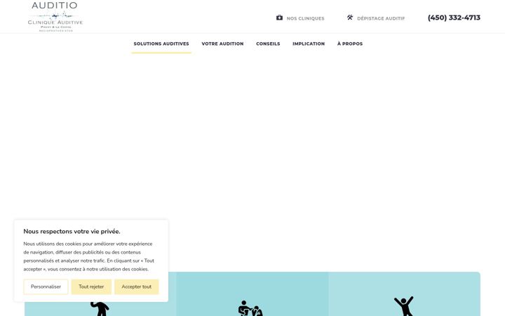 Screenshot of auditio.ca