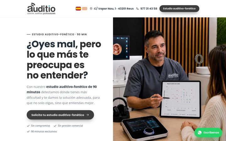 Screenshot of auditio.es