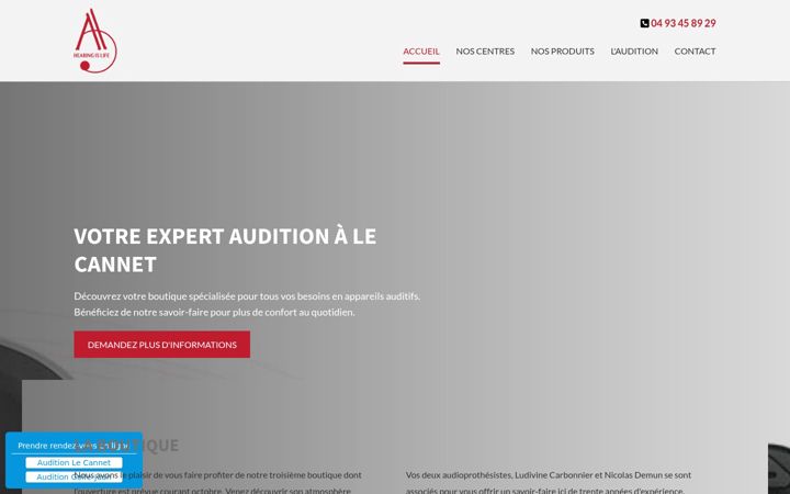 Screenshot of audition-lecannet.fr