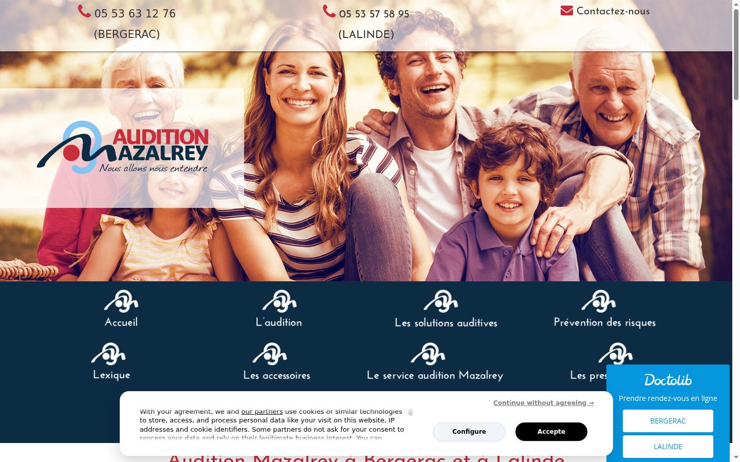 Screenshot of the consent banner shown before any interaction