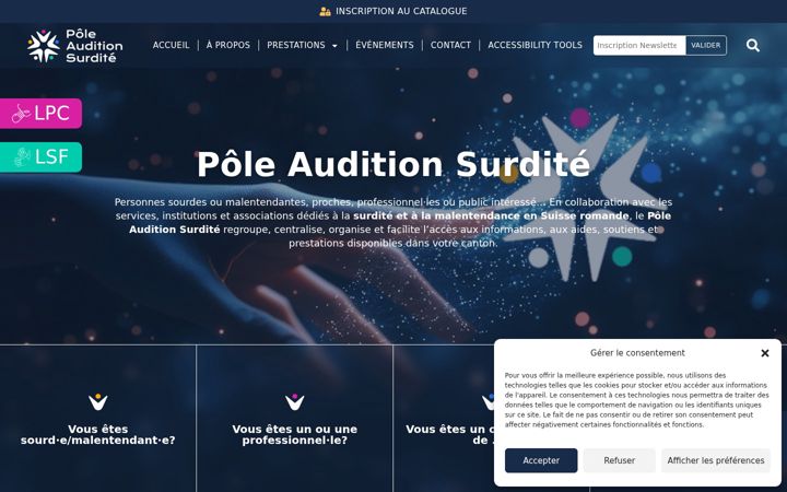Képernyőkép: audition-surdite.ch