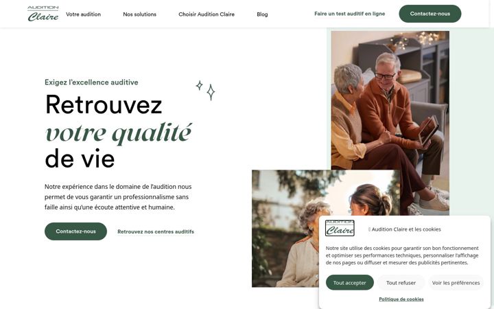 Screenshot του auditionclaire.fr