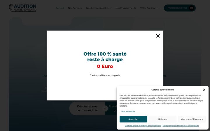 Screenshot of auditionmarieevrard.fr