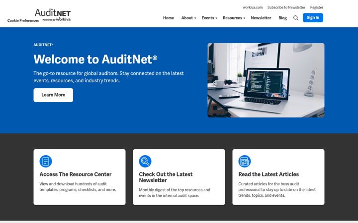 Skjámynd af auditnet.org