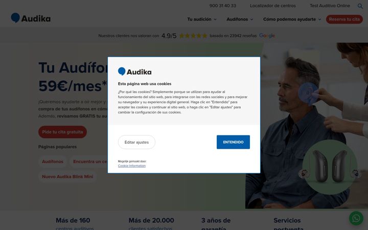 Screenshot of auditonesalud.com