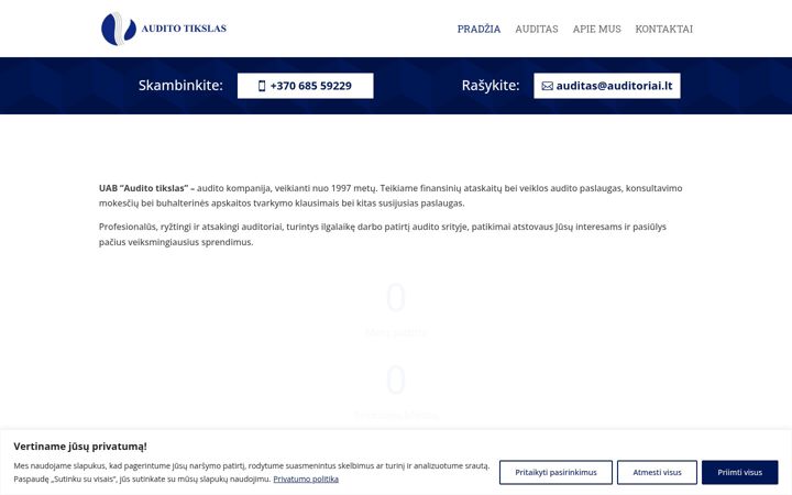 Screenshot of auditoriai.lt