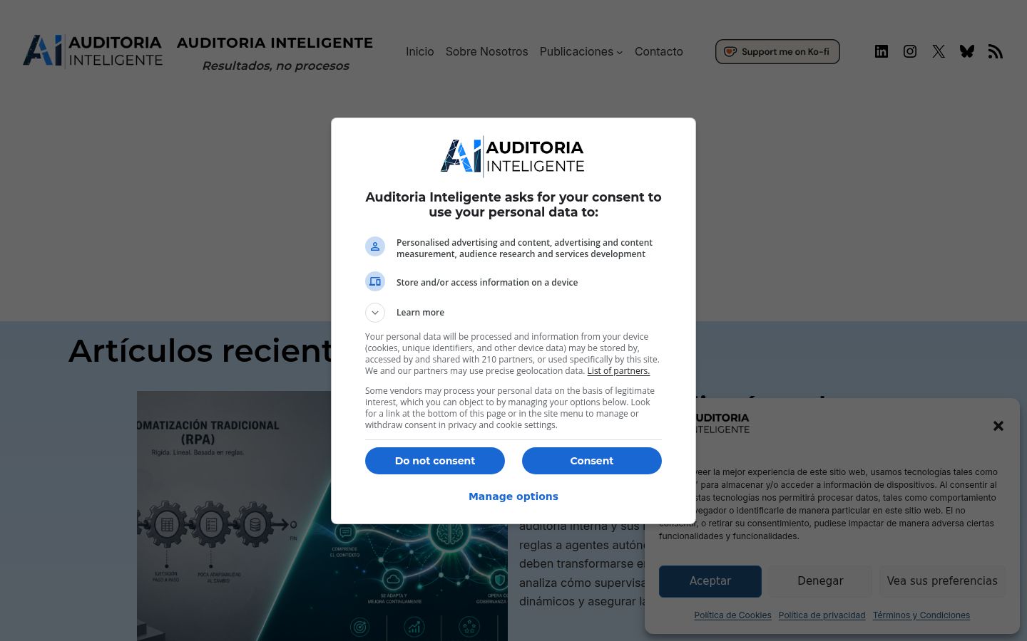 Snímka obrazovky banera súhlasu zobrazeného pred akoukoľvek interakciou