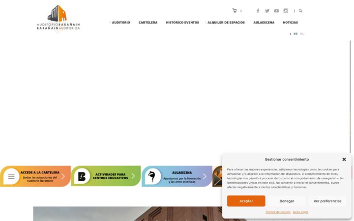 Screenshot of auditoriobaranain.com