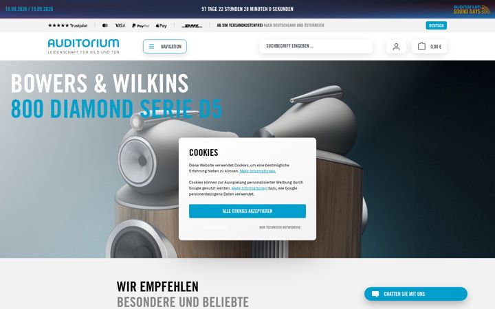 Screenshot of auditorium.de