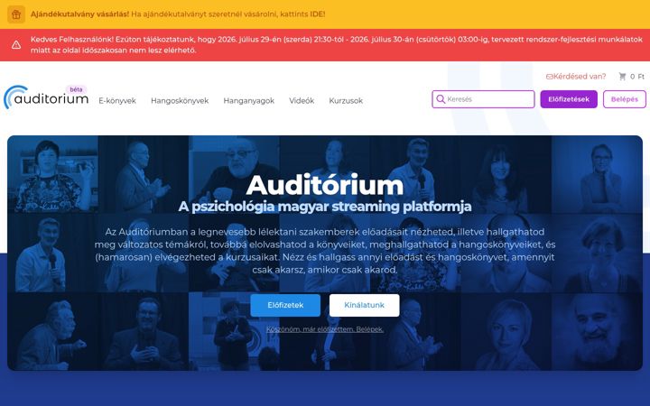 Screenshot of auditorium.hu