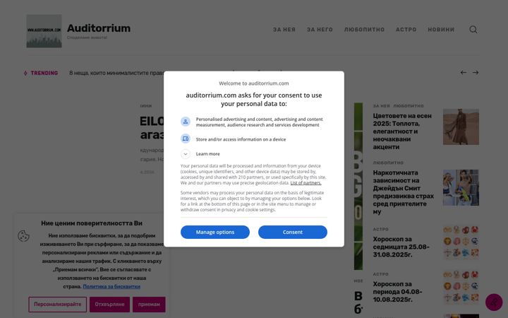 Screenshot of auditorrium.com