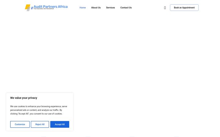 Екранна снимка на auditpartnersafrica.com