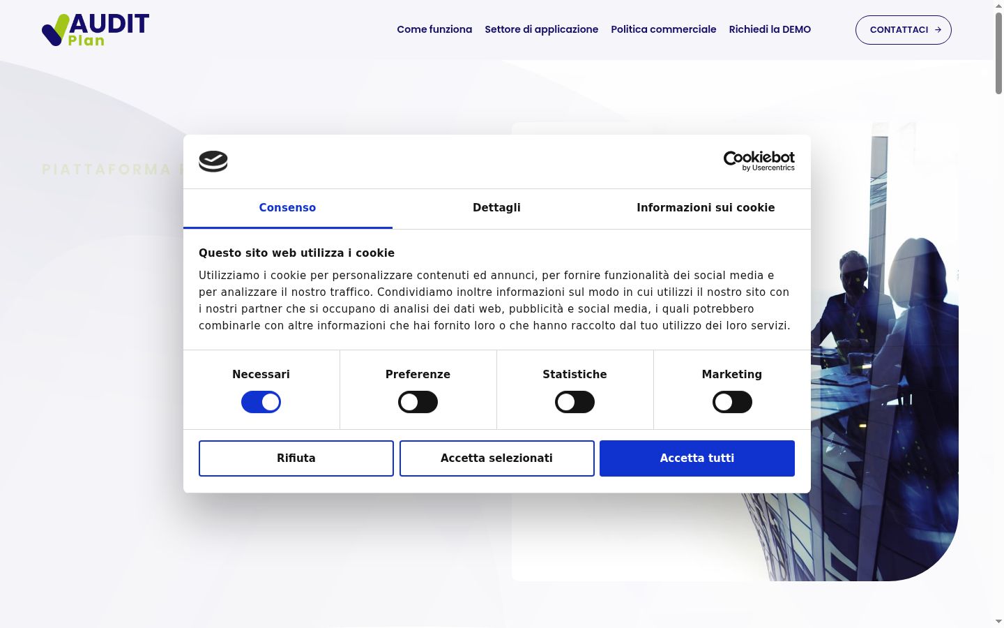 Screenshot tal-banner tal-kunsens muri qabel kwalunkwe interazzjoni