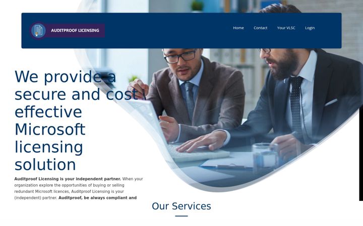 Screenshot of auditprooflicensing.eu