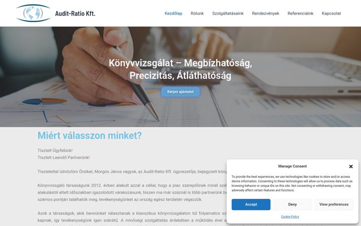 Screenshot of auditratio.hu