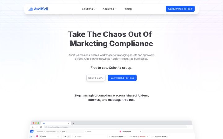 Screenshot of auditsail.com