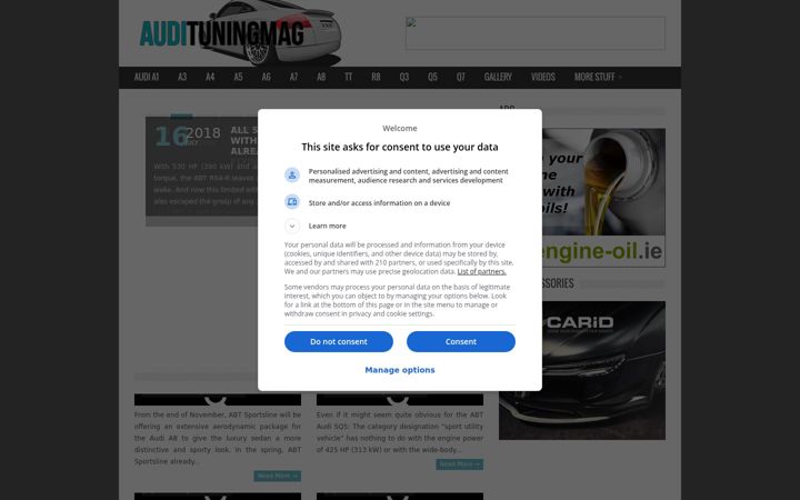 Screenshot of audituningmag.com