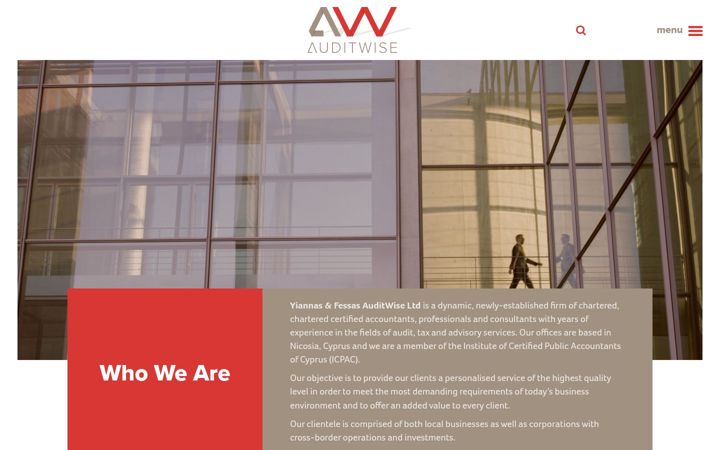 Screenshot of auditwise.com.cy