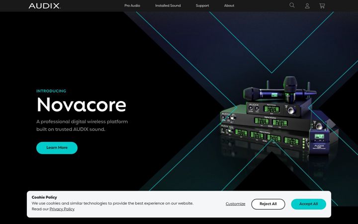 Screenshot of audixusa.com
