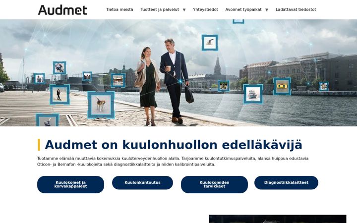 Screenshot of audmet.fi