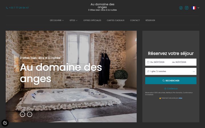 Screenshot of audomainedesanges.fr