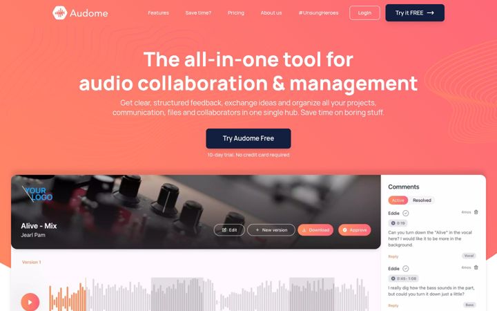 Screenshot of audome.com