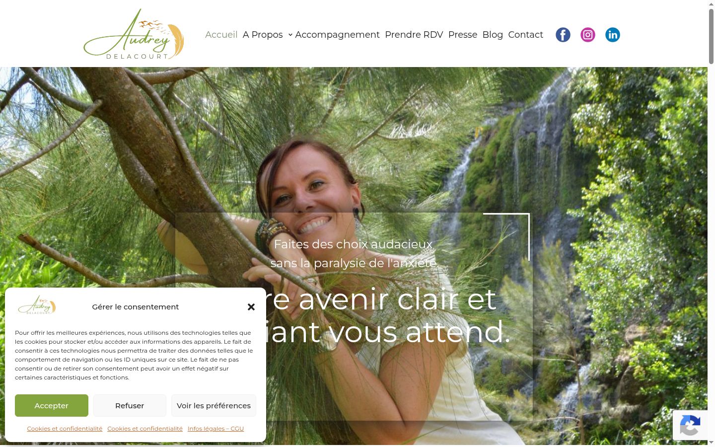 Screenshot van de toestemmingsbanner zoals getoond vóór enige interactie
