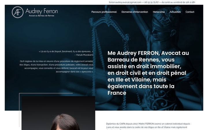 Screenshot of audrey-ferron-avocat.fr