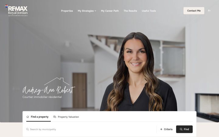 Screenshot of audreyannrobert-votrecourtierimmobilier.com