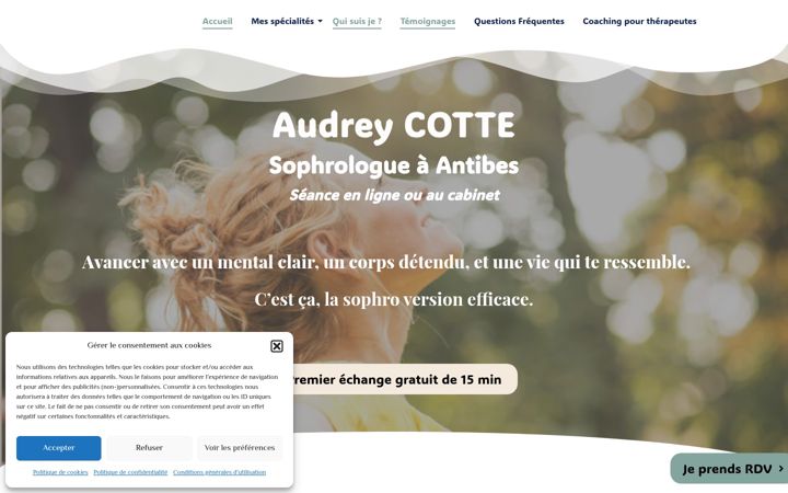 Screenshot von audreycotte.fr