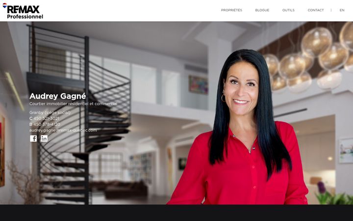Screenshot of audreygagne.com