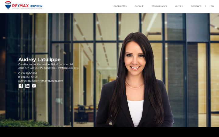 Kuvakaappaus sivustosta audreylatulippe.com