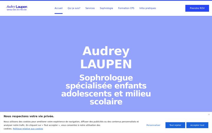Screenshot of audreylaupen-sophrologue.fr