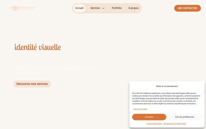 Kuvakaappaus sivustosta audreylegerdesign.com