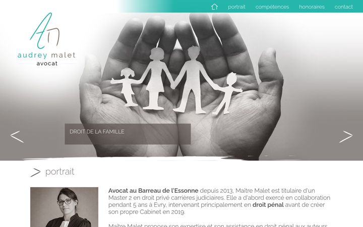 Screenshot of audreymaletavocat.com