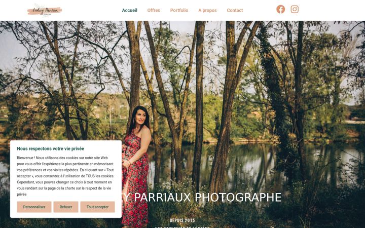 Captură de ecran a audreyparriaux.com