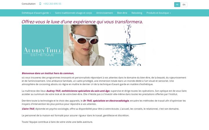 Captură de ecran a audreythill.com