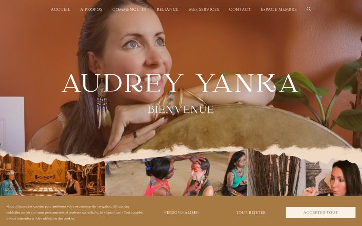 Screenshot of audreyyanka.com