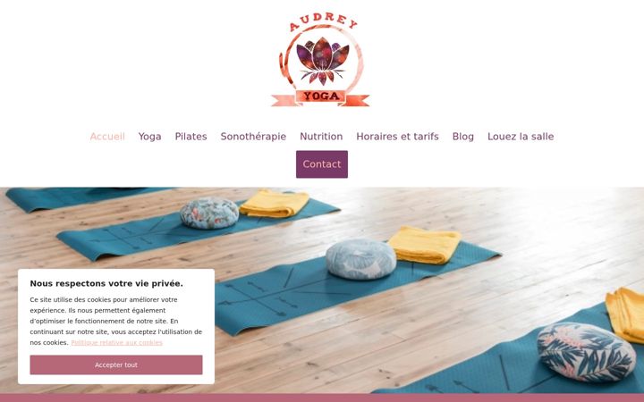 Screenshot of audreyyoga.fr