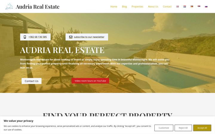 Screenshot of audriarealestate.com