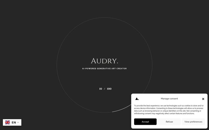 Screenshot of audry.art