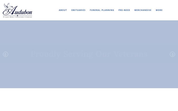 Screenshot of audubonfuneralhome.com