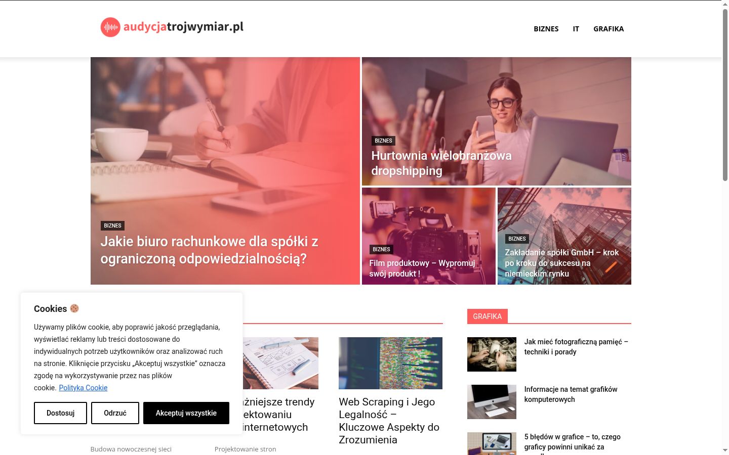 Zrzut ekranu banera zgody wyświetlanego przed jakąkolwiek interakcją