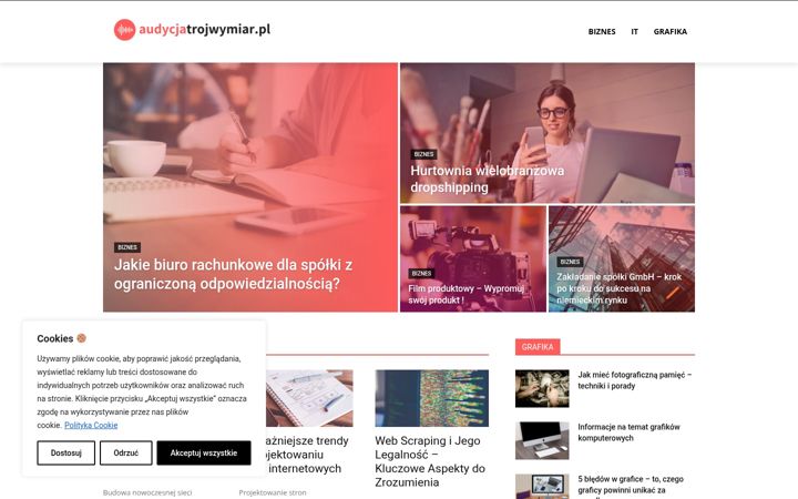 Screenshot of audycjatrojwymiar.pl