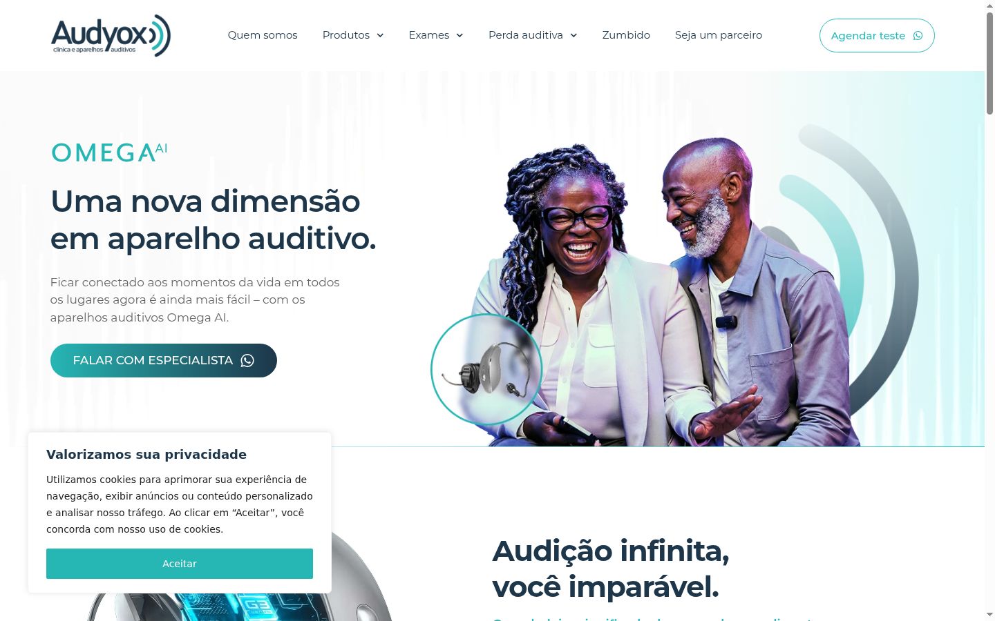 Captura de pantalla del banner de consentimiento mostrado antes de cualquier interacción