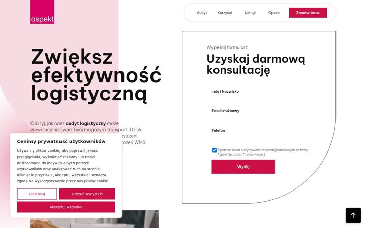 Snimka zaslona za audytlogistyczny.pl