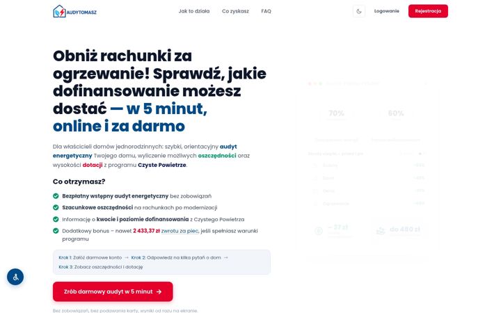 Screenshot of audytomasz.pl