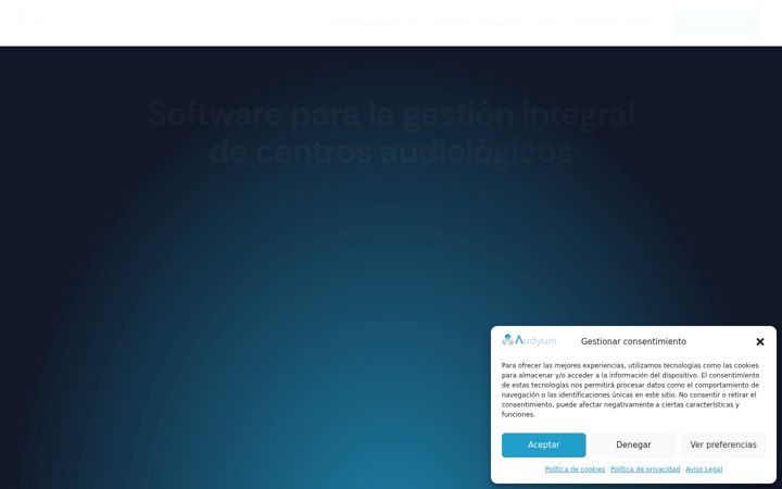 Captura de pantalla de audyum.com