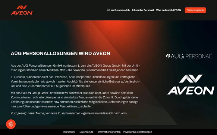 Screenshot of aueg-gmbh.de